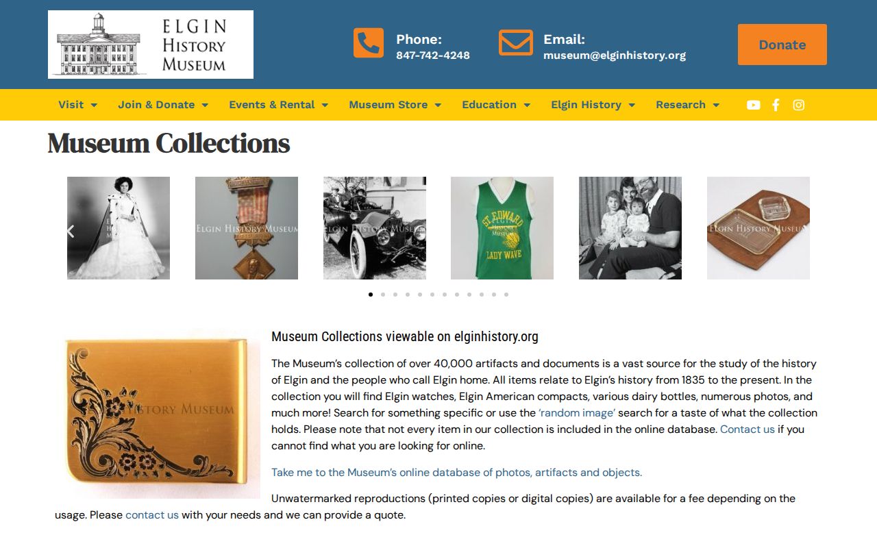 Elgin History Museum local collections supporting Kane County city directory research