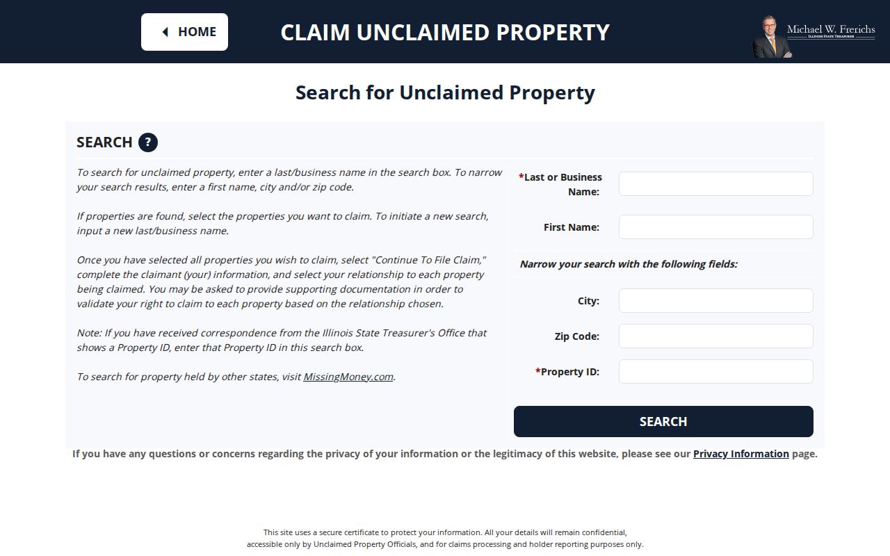 Kane County resident lookup using Illinois I-CASH
